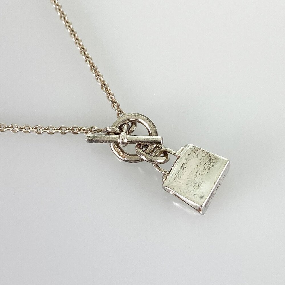 HERMES Amulettes Kelly Silver Necklace - Picture 10 of 13